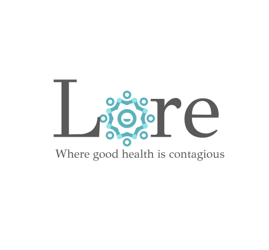 Lore brand lockup — where good health is contagious